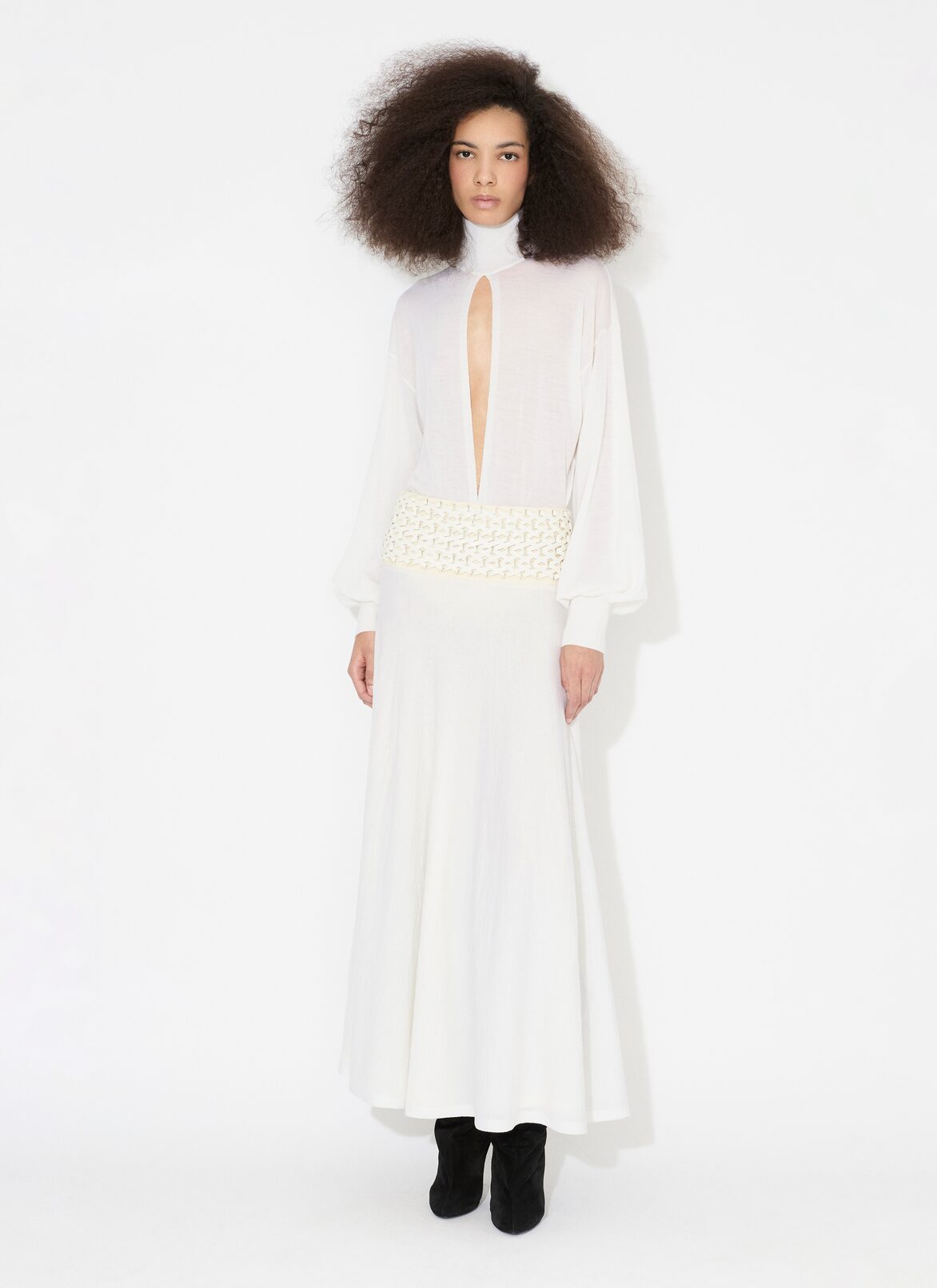 FINE KNIT BODYSUIT ALAÏA WHITE FINE KNIT BODYSUIT